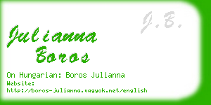 julianna boros business card